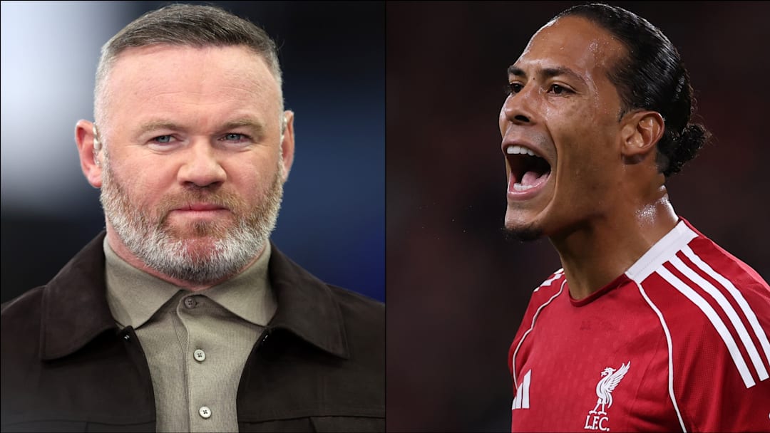 Virgil van Dijk (right) and Wayne Rooney were locked in a war of words.