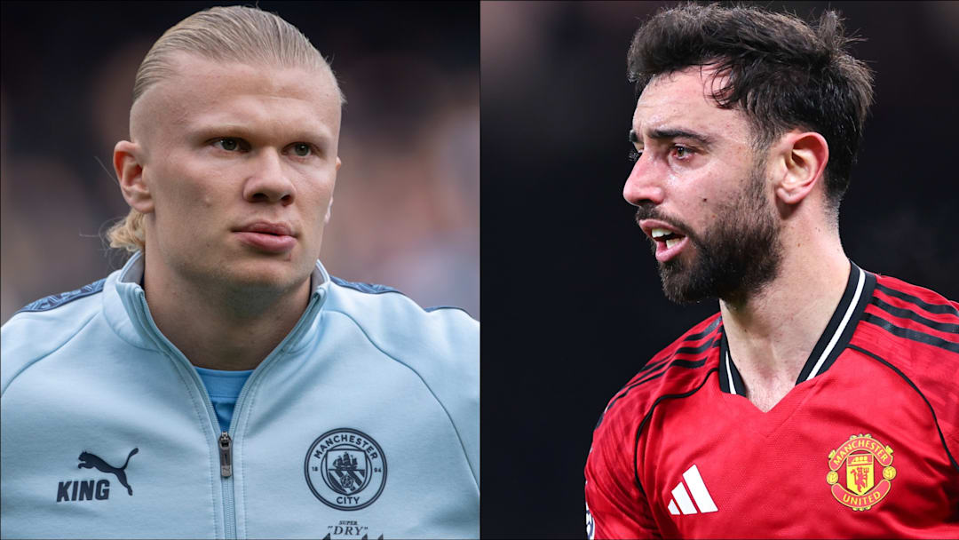 Erling Haaland (left) and Bruno Fernandes (right) headline the gossip.