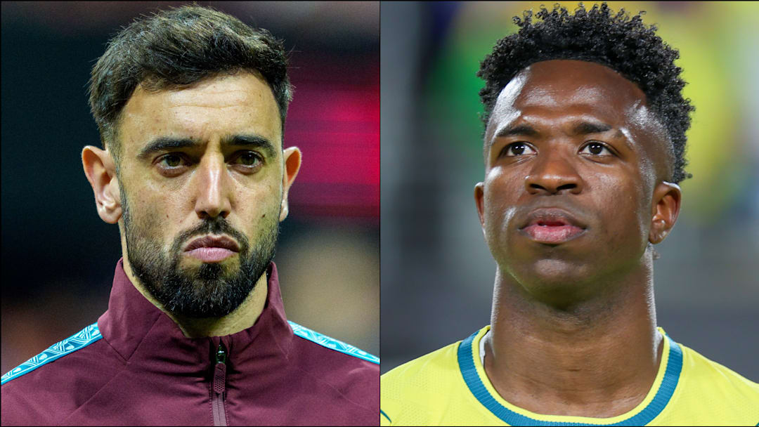 Bruno Fernandes (left) and Vinicius Junior headline the gossip.