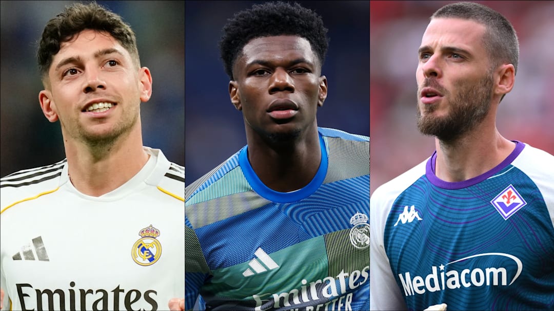 Federico Valverde (left), Aurelién Tchouaméni (center) and David De Gea (right) feature in the gossip.