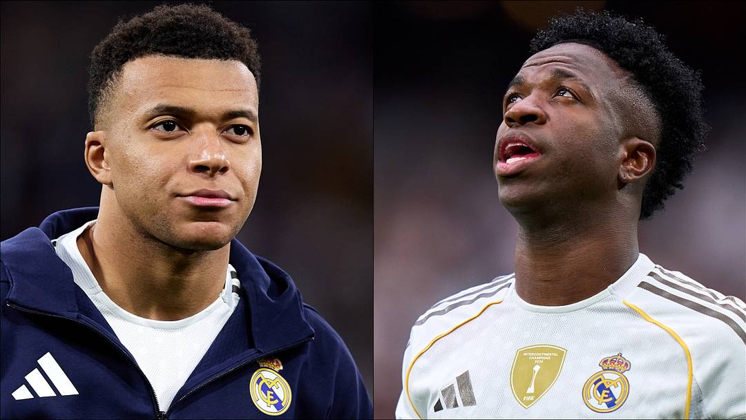 Kylian Mbappé (left) and Vinicius Junior (right) headline the gossip.