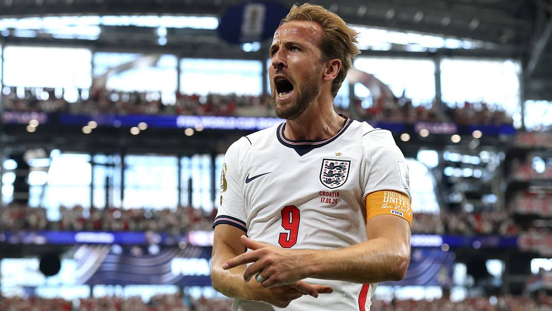 Harry Kane became England’s joint-top record World Cup goalscorer against Croatia.