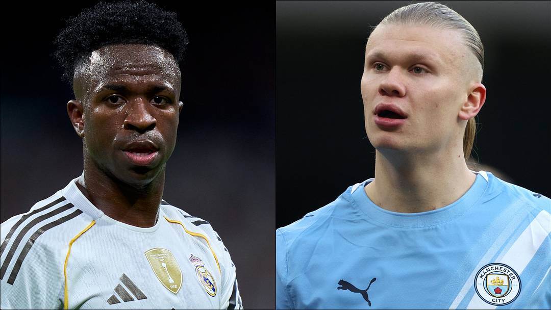 Vinícius Júnior (left) and Erling Haaland (right) headline the gossip.