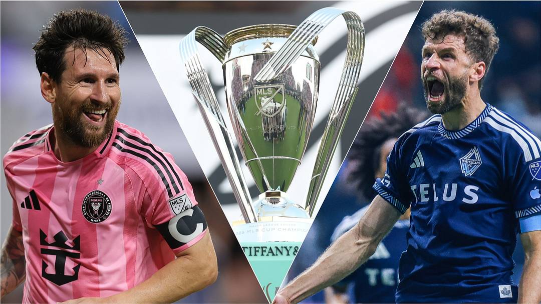 Could the 2026 MLS Cup feature a 2025 rematch between Lionel Messi's (left) Inter Miami and Thomas Müller's (right) Vancouver Whitecaps?