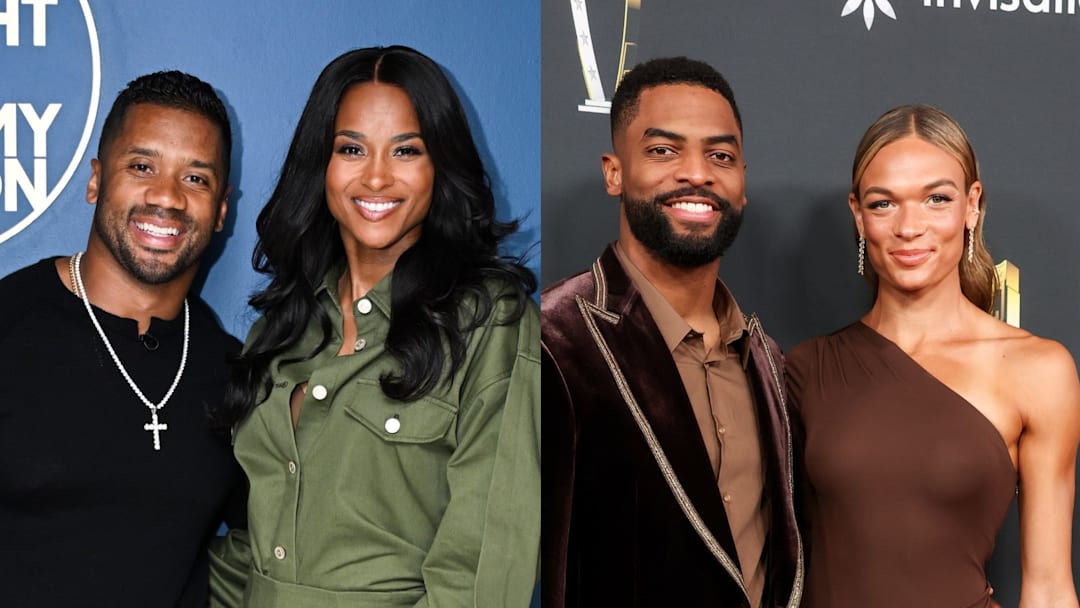 Russell Wilson and Ciara, Darius Slayton and Anna Hall Russell Wilson and Ciara, Darius Slayton and Anna Hall