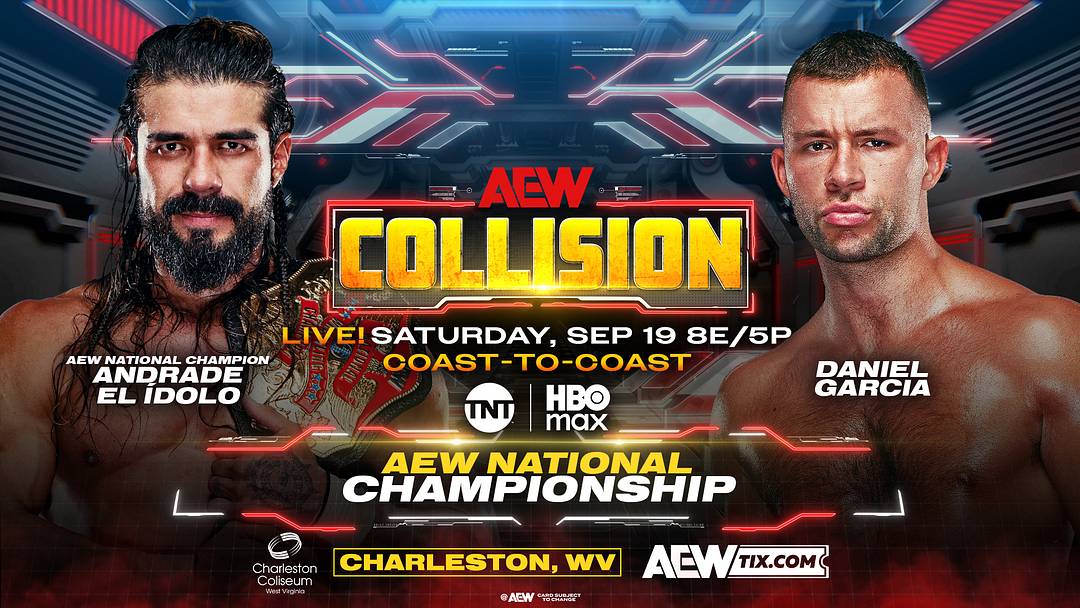 Andrade El Idolo defends the AEW National Championship against the winner of The Butcher Memorial battle royal, Daniel Garcia.