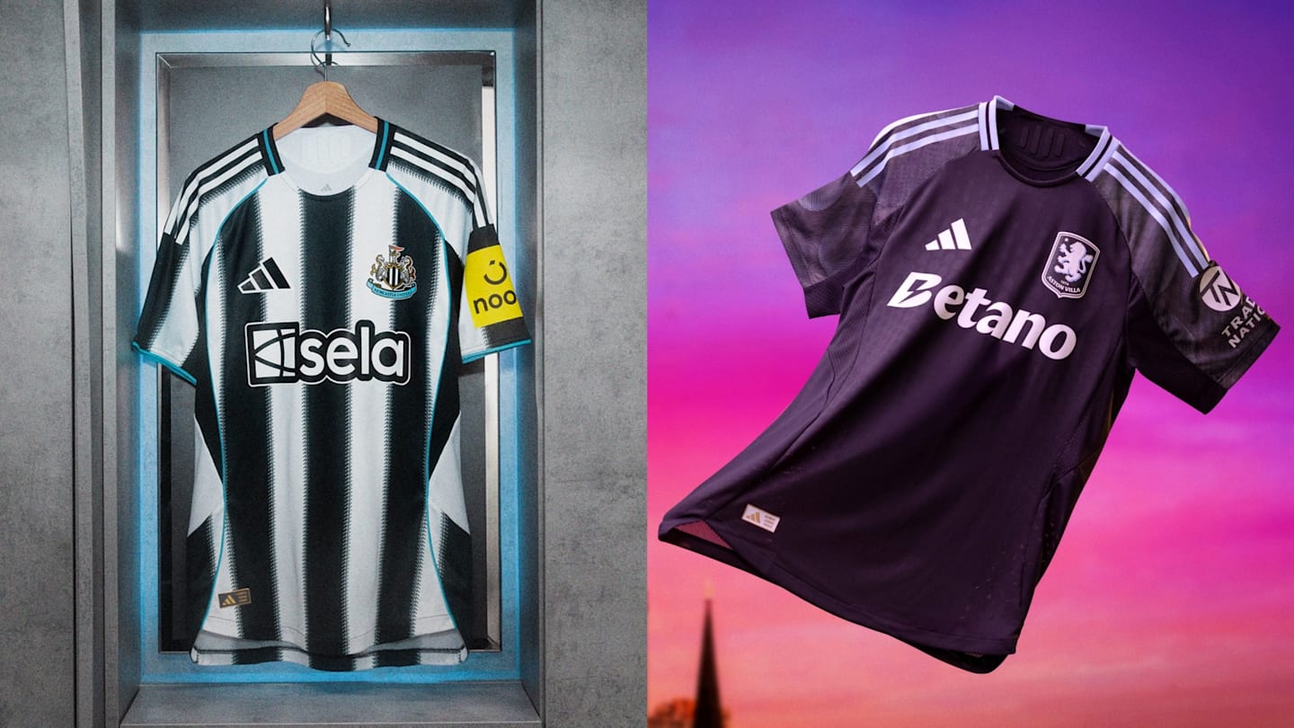 Newcastle United, Aston Villa unveil new kits for 2025/26