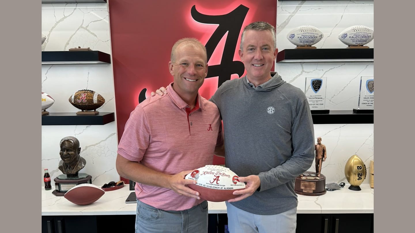 Alabama Athletic Director Gives Sentimental Gift To Kalen DeBoer; Roll
