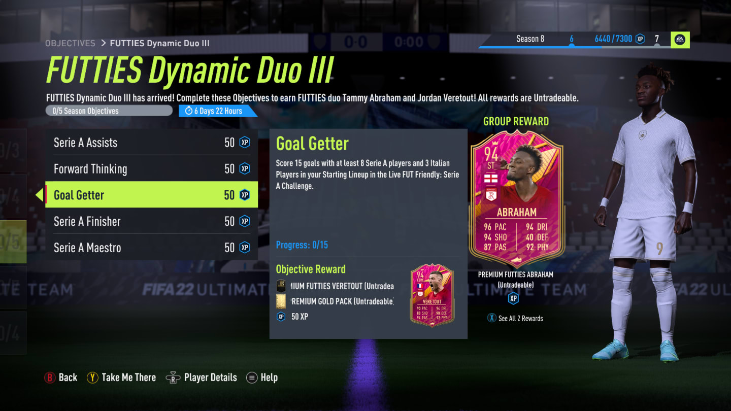 FIFA 22 Dynamic Dual Challenges: How to beat Tammy Abraham and Jordan Veretout