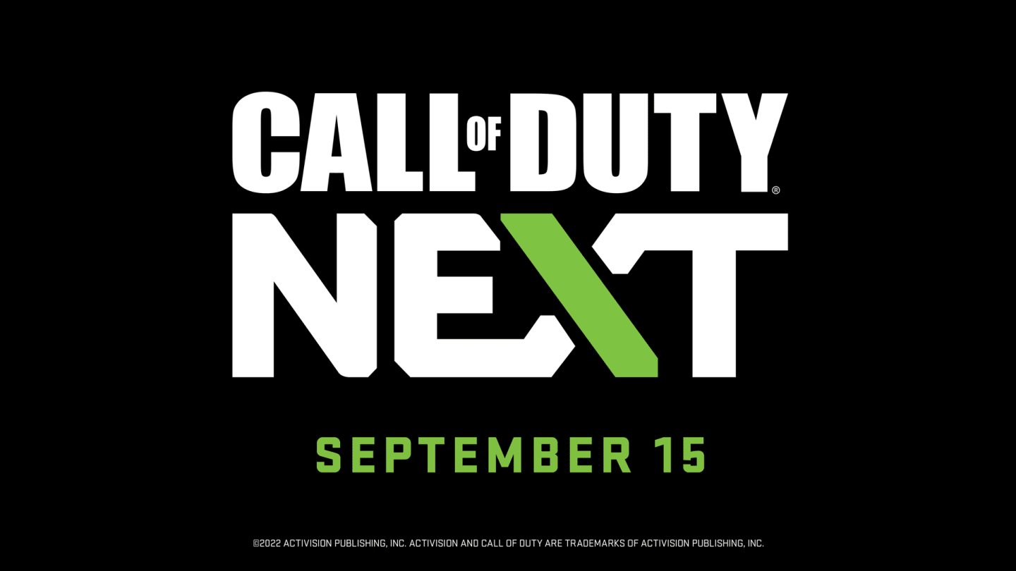 Call of Duty: Next is slated for September 15.
