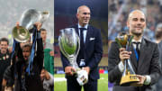 Mourinho, Zidane and Guardiola with their silverware | Alex Livesey/Getty Images | Chris Brunskill Ltd/Getty Images | Richard Callis/Eurasia Sport Images/Getty Images