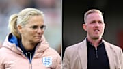 England manager Sarina Wiegman (left) and former Arsenal head coach Jonas Eidevall (right)
