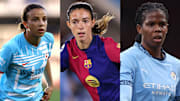 Mallory Swanson (left), Aitana Bonmati (middle), Khadija Shaw (right)