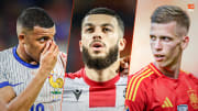 Les principales infos du jour concernent ces trois joueurs : Kylian Mbappé, Georges Mikautadze et Dani Olmo - Getty Images
