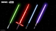 The four variations of Fortnite Lightsabers.