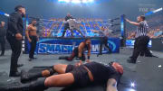 The Bloodline puts Randy Orton through a table while Cody Rhodes is forced to watch at the end of WWE Friday Night SmackDown.