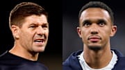 Trent Alexander-Arnold (right) swapped Liverpool for Real Madrid in the summer.