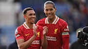 Trent Alexander-Arnold (left) and Virgil van Dijk played 266 games together for Liverpool.