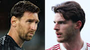 Lionel Messi (left) and Declan Rice headline the gossip.