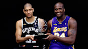Tim Duncan and Shaquille O'Neal shared the 2000 NBA All Star game MVP. 