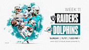 NFL Week 11: Raiders vs Dolphins