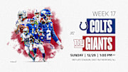 NFL Week 17 Colts vs Giants