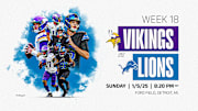 SNF NFL Week 18 Vikings vs Lions