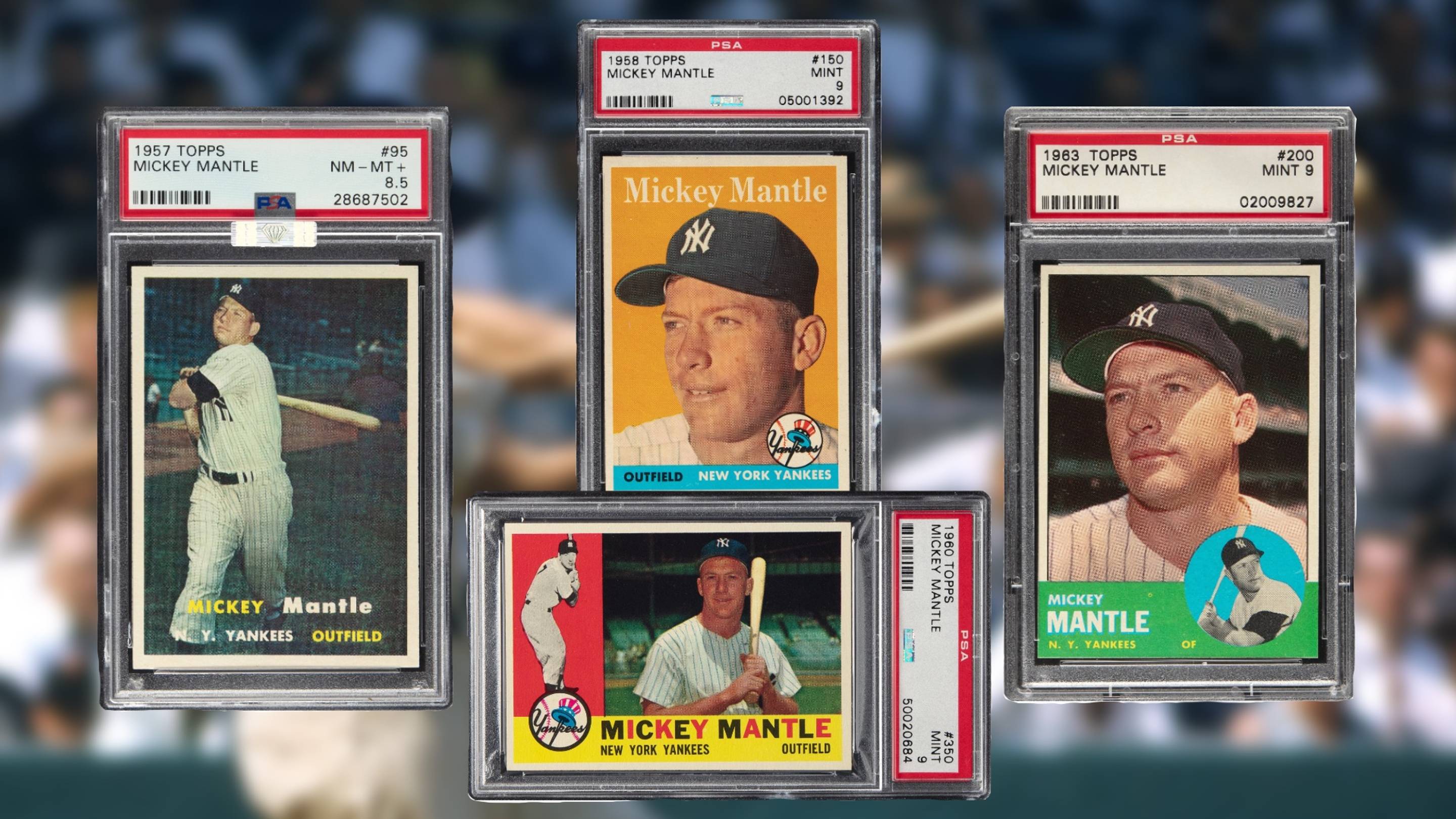 Heritage Has 4 High-Grade Mickey Mantle Cards Up For Auction