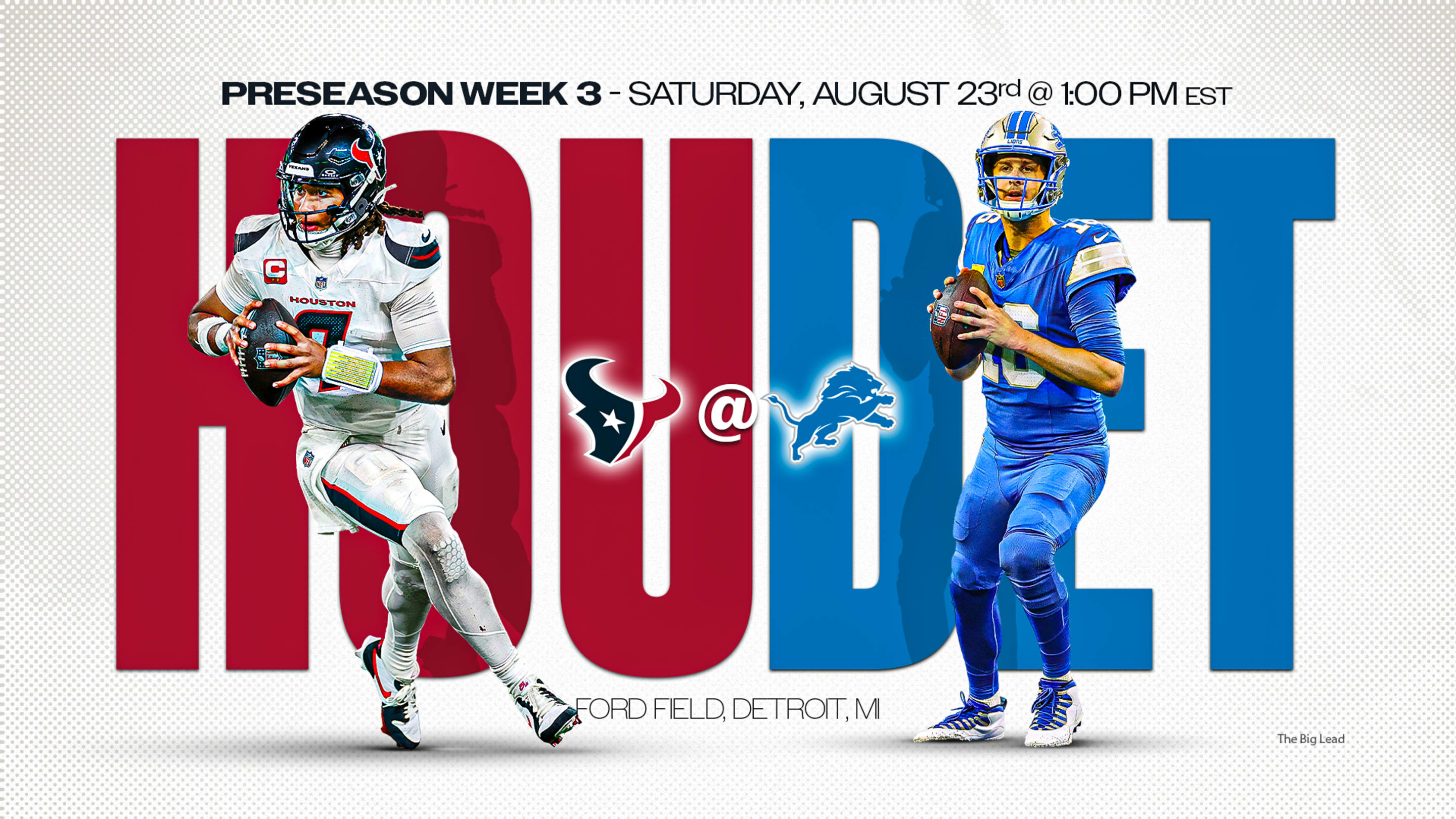 Live Stream Houston Texans vs Detroit Lions for Free: TV Channel, Time, How To Watch, Betting Odds
