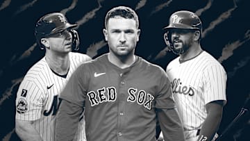 Pete Alonso, Alex Bregman and Kyle Schwarber