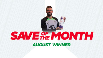 Alisson Becker has won the Castrol Save of the Month for August
