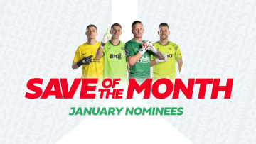 Four goalkeepers are in the running for January's Castrol Save of the Month award