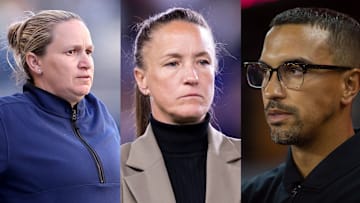 Laura Harvey (left), Casey Stoney (middle), Seb Hines (right)