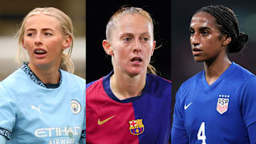 Chloe Kelly (left), Keira Walsh (middle) and Naomi Girma (right)