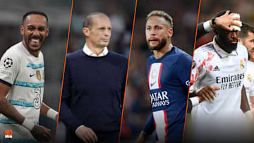 ปิแอร์-เอเมอริค โอบาเมยอง เชลซี, มัสซิมิเลียโน อัลเลกรี เอซี มิลาน, เนย์มาร์ ปารีส แซงต์-แชร์กแมง และ อันโตนิโอ รูดิเกอร์ เรอัล มาดริด