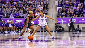 Donovyn Hunter defends for TCU in a win over Incarnate Word on November 21, 2024.