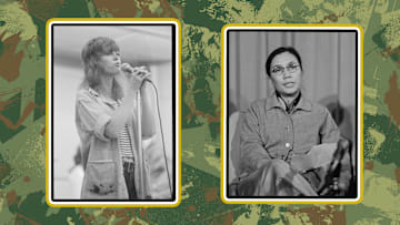 Jane Fonda (left) and Nguyễn Thị Bình (right).