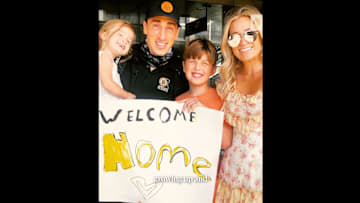 Brad Marchand and his family.