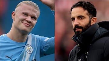 Erling Haaland (left) and Ruben Amorim are both in the running.