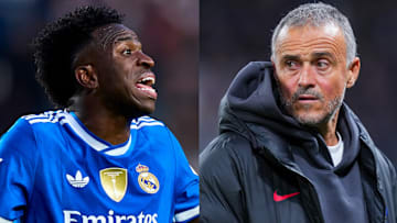 Vinicius Junior (left) and Luis Enrique’s PSG headline the gossip.