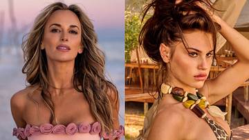 Jena Sims was photographed by Katherine Goguen in Cayo Costa, Fla. Swimsuit by La Revêche. Meredith Mickelson was photographed by Ruven Afanador in Botswana. Swimsuit and necklace by Andi Bagus.