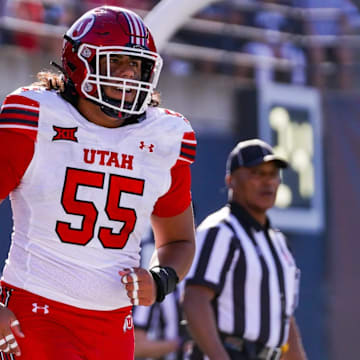 Utah Utes offensive lineman Spencer Fano.