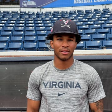 Jay Woolfolk talks about the Virginia baseball team playing at the 2024 College World Series.