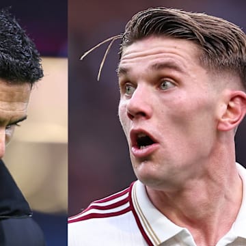 Viktor Gyökeres (right) was substituted at halftime against Burnley.