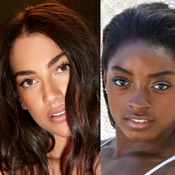 Bianca Balti was photographed by Yu Tsai in Aruba. Lorena Durán was photographed by Ben Watts in Portugal. Simone Biles was photographed by Walter Chin in Puerto Vallarta