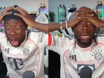 Alphonso Davies reacts to Jamal Musiala's horror injury.