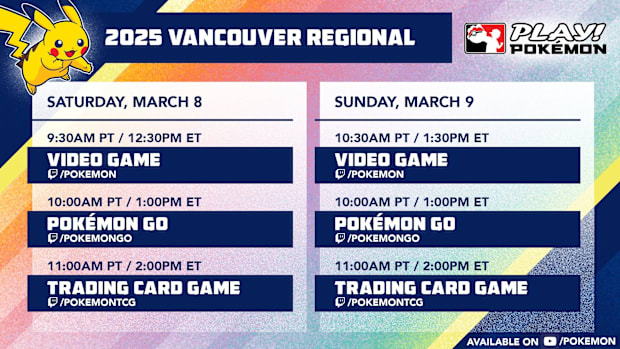 Pokemon 2025 Vancouver Regionals Schedule