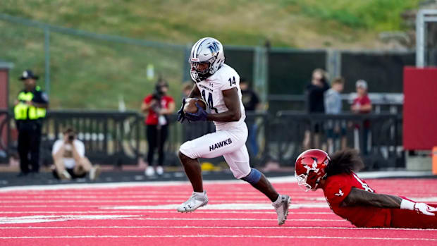 Monmouth wide receiver Josh Derry