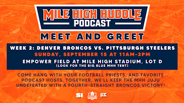 Mile High Huddle's 2024 Meet and Greet for Broncos-Steelers. 