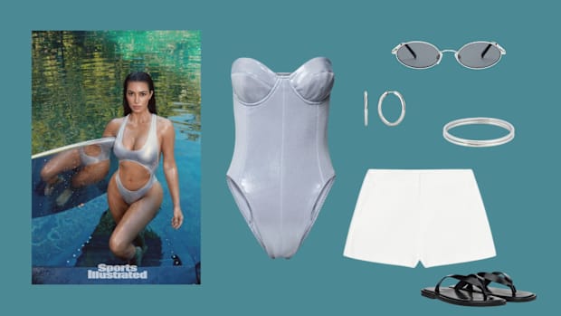 Silver metallic swimwear